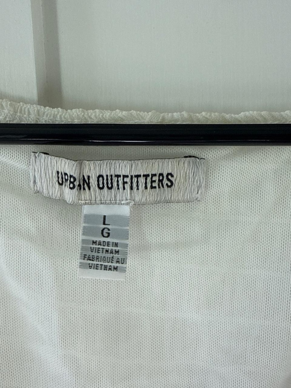 Urban Outfitters White Lace Tie-Front Peplum Blouse - Picture 3 of 4